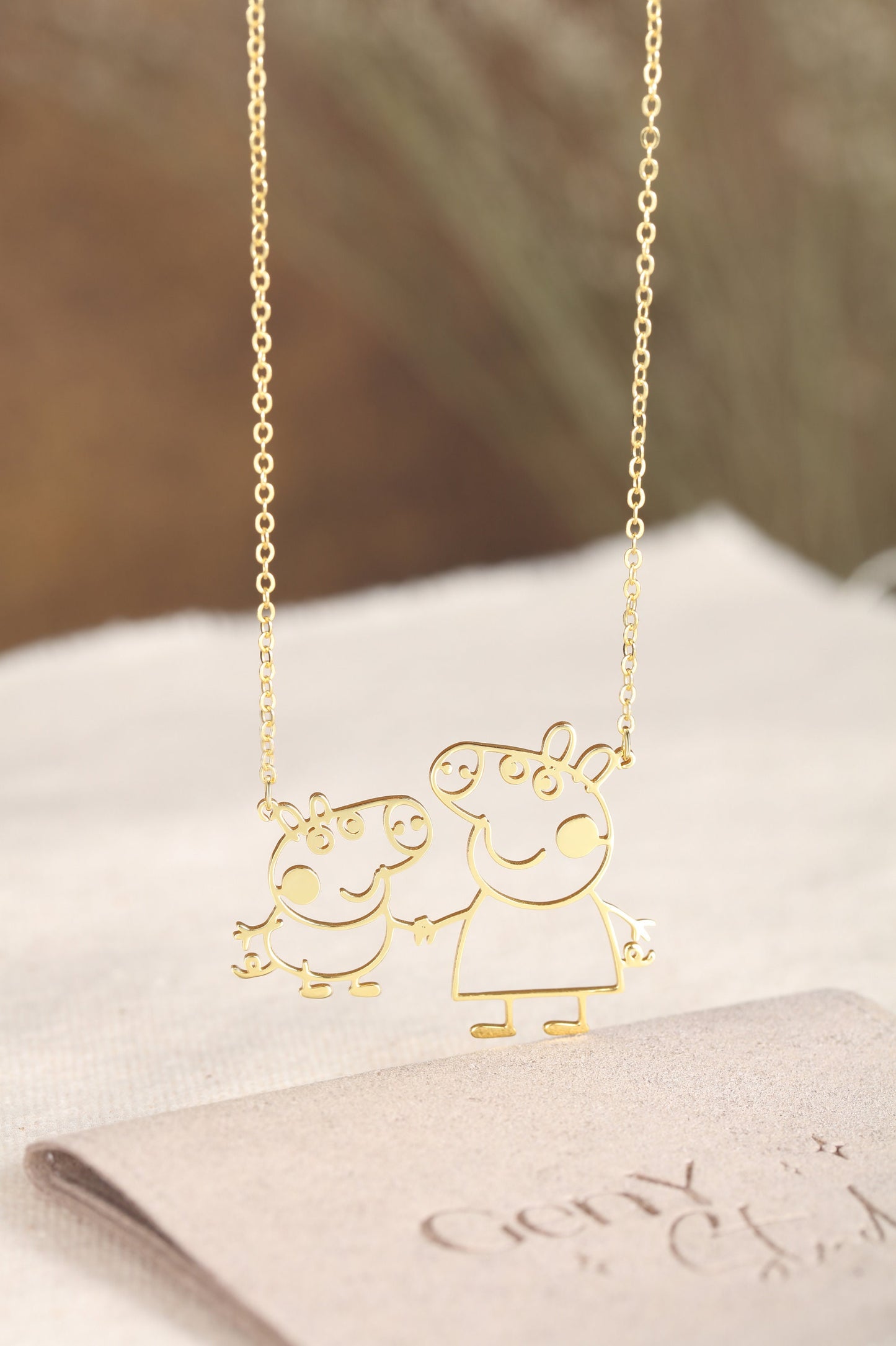 Children's Drawing Necklace in 18K Gold: Cherished Memories in Jewelry
