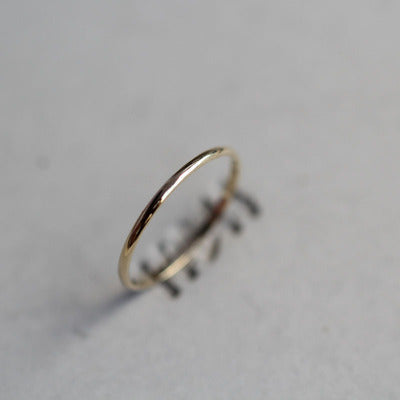 9K Solid Gold Minimalistic Round Thin Bands | Handmade Jewelry by GenYStudio